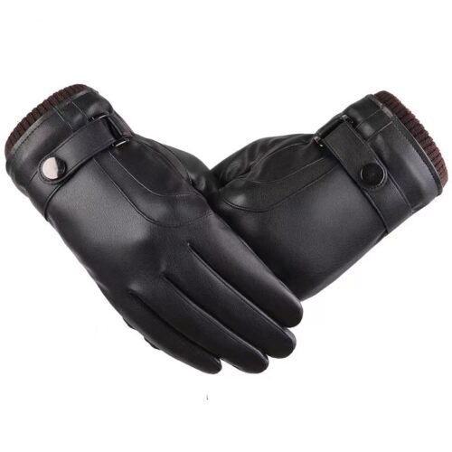 PU Riding Gloves PU Leather Touchscreen Warm Winter Gloves