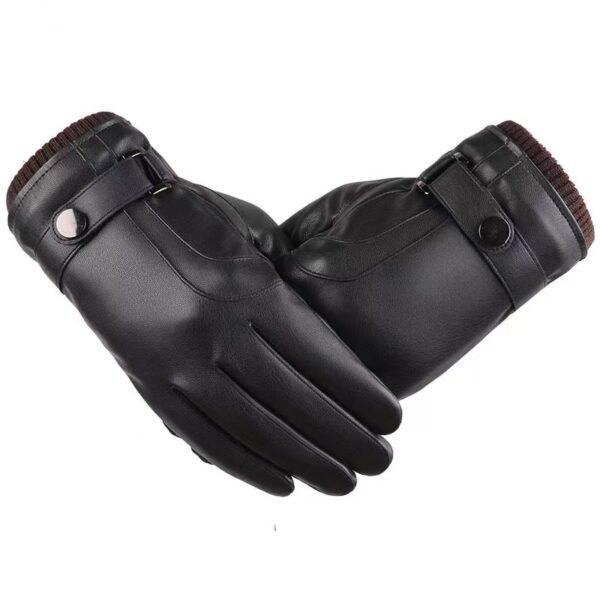 PU Leather Touchscreen Warm Winter Gloves